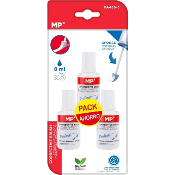 Corrector de pincel 8ml 3 unidades