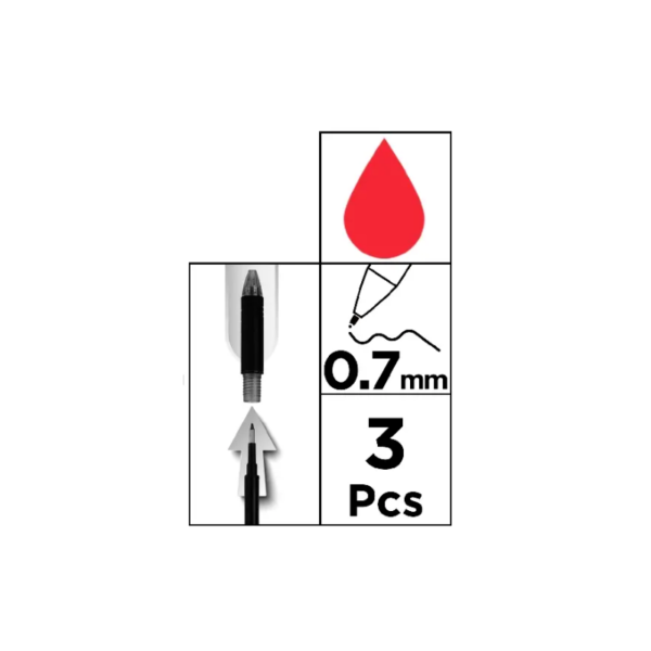 Recambio para bolígrafo borrable 0.7mm - Imagen 5