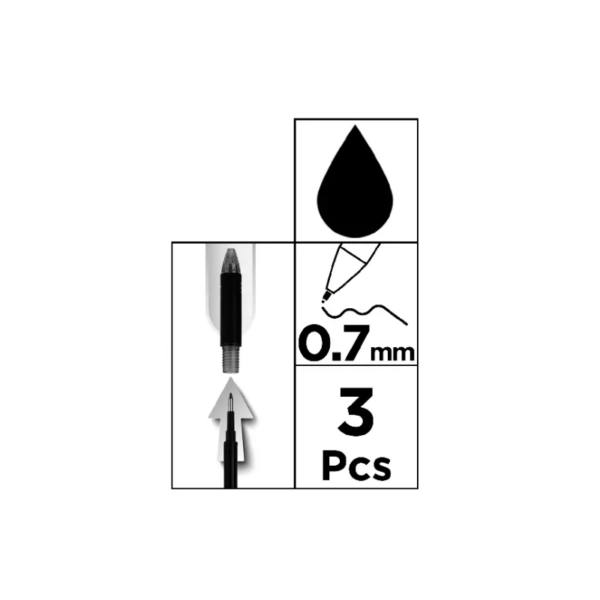 Recambio para bolígrafo borrable 0.7mm - Imagen 7