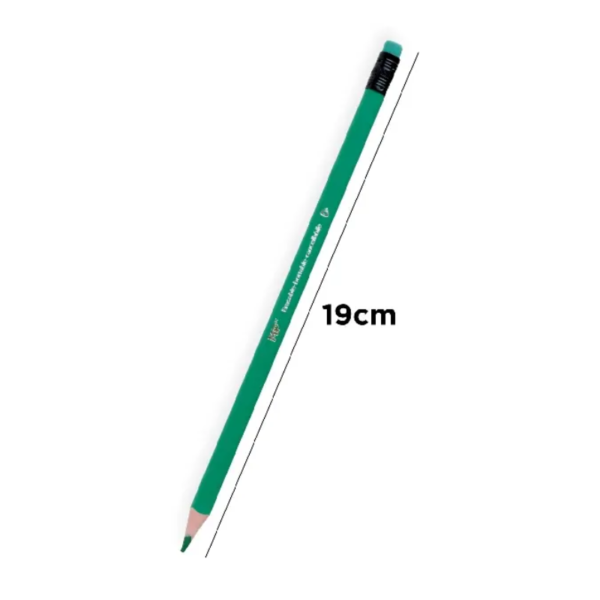 Lápices de colores con goma de borrar 12 uds. - Imagen 2