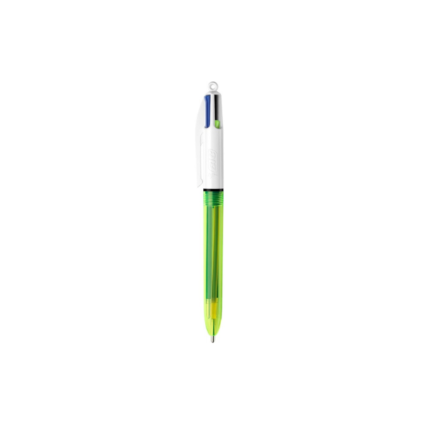 Bolígrafo BIC 4 colores Fluo