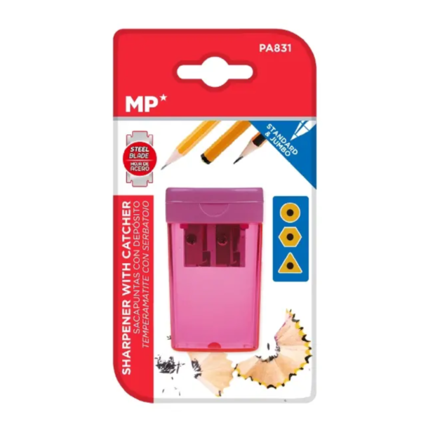 Sacapuntas con tapa y depósito